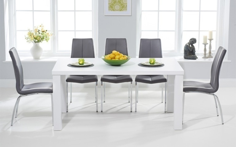 2018 White Dining Table And Chairs (View 7 of 20)