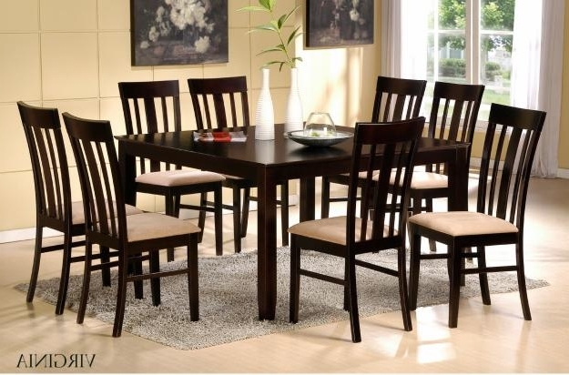 46 8 Chair Dining Table Set Black Glass Room And For Idea 2 Throughout Famous Dining Tables And 8 Chairs Sets (View 8 of 20)