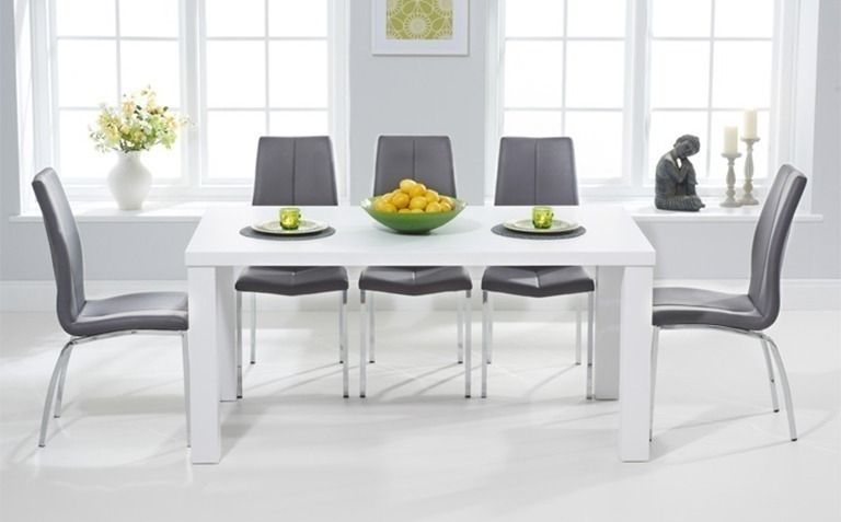52 White Dining Table Sets, Best 25 White Dining Table Ideas On Within Newest Large White Gloss Dining Tables (View 14 of 20)
