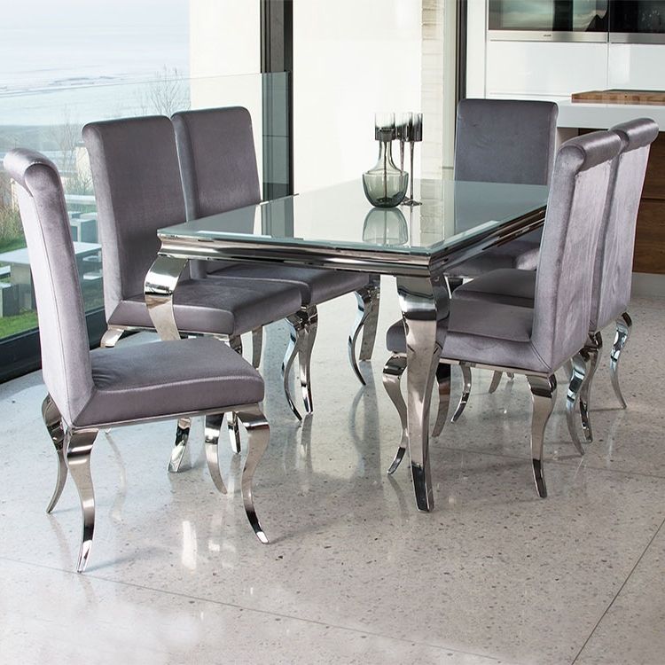 6. Full Size Of Interior Modern Glass Dining Room Tables Cool White With Regard To 2018 Glass And Chrome Dining Tables And Chairs (Photo 6 of 20)