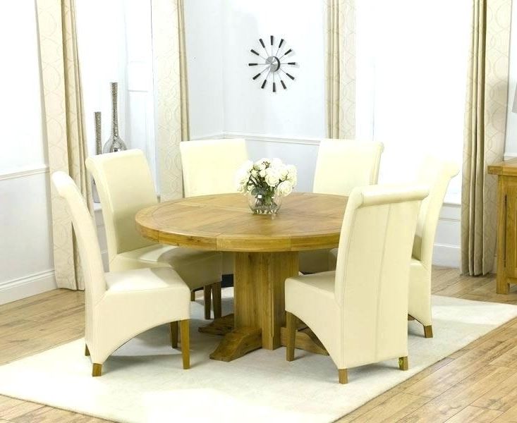 6 Seat Round Dining Tables Throughout 2017 Kitchen Table Seats 6 Remarkable Round Glass Dining Table Set For  (View 16 of 20)