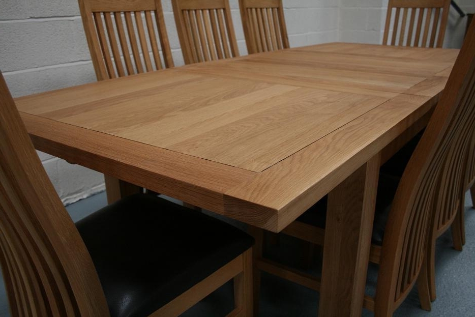 8 Seater Oak Dining Table Set Intended For Solid Oak Dining Tables And 8 Chairs (Photo 19 of 20)