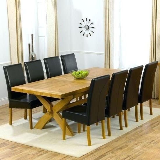 8 Seater Oak Dining Tables Inside Popular 8 Seater Dining Set 8 Seater Dining Table Set Uk – Storiesdesk (Photo 10 of 20)