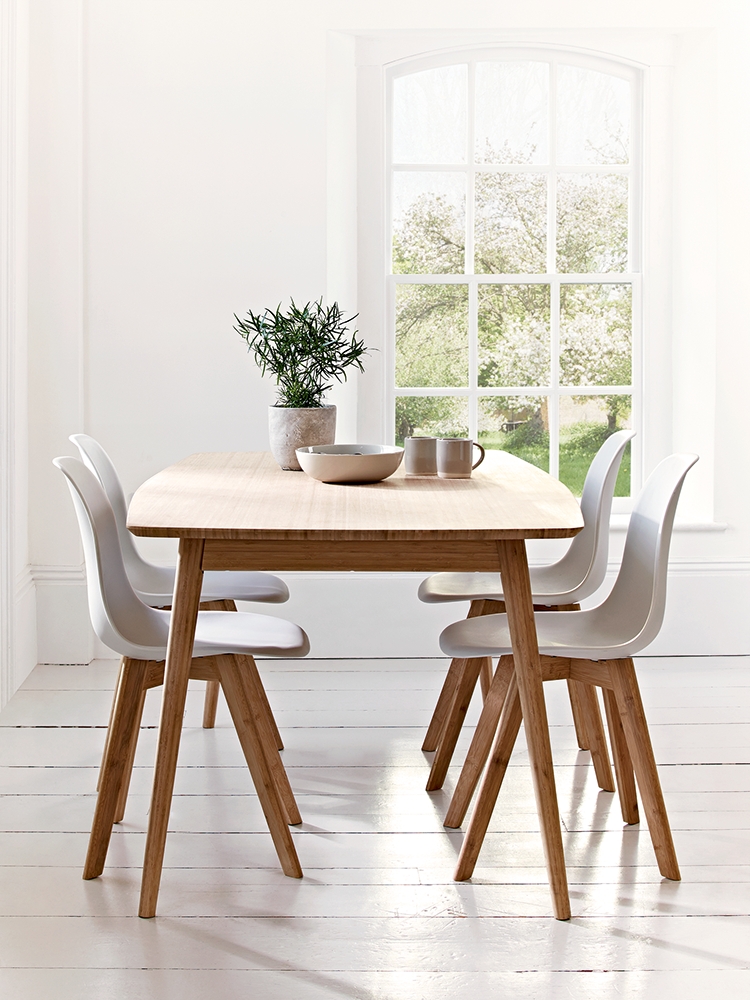 Aalto Table With Four Dining Chairs; Sustainable Design Which Is Throughout Most Recently Released Scandinavian Dining Tables And Chairs (Photo 1 of 20)