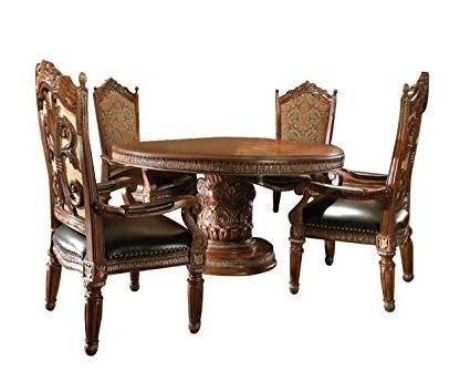 Amazon – Aico Villa Valencia Casual Dining Room Set With Dining In Fashionable Valencia 5 Piece 60 Inch Round Dining Sets (Photo 6 of 20)