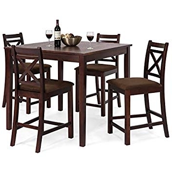 Amazon – Coaster Normandie 5 Piece Counter Height Table Set With Regard To Preferred Cora 5 Piece Dining Sets (Photo 2 of 20)