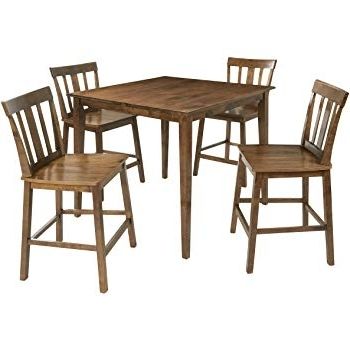 Amazon – East West Furniture Javn5 Whi W 5 Piece Counter Height With Well Known Jaxon 5 Piece Extension Counter Sets With Fabric Stools (Photo 18 of 20)