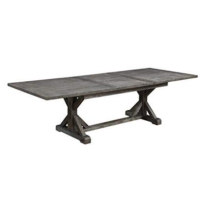 Amazon: Emerald Home Paladin Rustic Charcoal Gray Dining Table Within Well Known Valencia 72 Inch Extension Trestle Dining Tables (Photo 7 of 20)