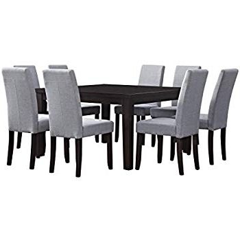 Amazon: Simpli Home Walden 9 Piece Dining Set, Grey: Kitchen Within Most Popular Walden 9 Piece Extension Dining Sets (View 11 of 20)