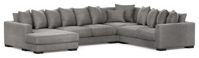 Avery 2 Piece Sectionals With Laf Armless Chaise Throughout Latest Leonardo Sectional – Contemporary – Sectional Sofas – Houston – (View 7 of 15)