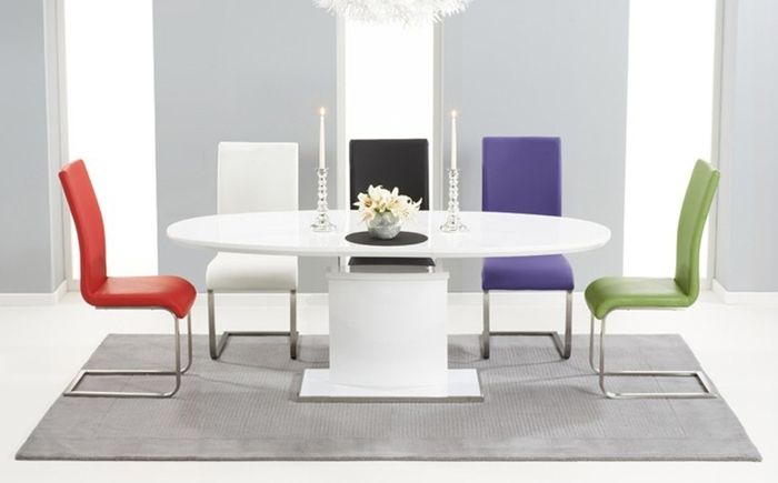 Best And Newest 6. Oval And Round High Gloss Dining Table Sets Intended For White High Gloss Oval Dining Tables (Photo 3 of 20)