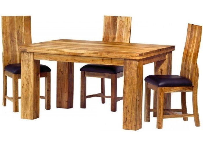 Best And Newest Bonsoni Maharaja Metro Dining Table With 4 Chairs Hand Crafted From Pertaining To Metro Dining Tables (Photo 19 of 20)