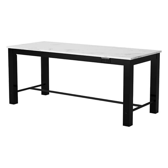 Best And Newest Dawson Modern Dining Table Faux Marble & Matt Black Pertaining To Dawson Dining Tables (Photo 10 of 20)