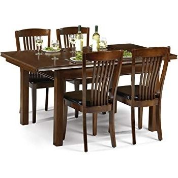 Best And Newest Mahogany Dining Tables And 4 Chairs Inside Julian Bowen Canterbury Extending Dining Table Set, Mahogany Finish (View 1 of 20)