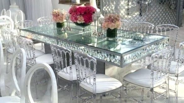 Best And Newest Mirror Glass Dining Tables Regarding To Unveil Mirrored S Table For In Mirror Glass Dining (View 9 of 20)