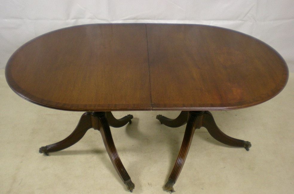 Best And Newest Regency Style Dark Mahogany Extending Dining Table Regarding Mahogany Extending Dining Tables (View 20 of 20)
