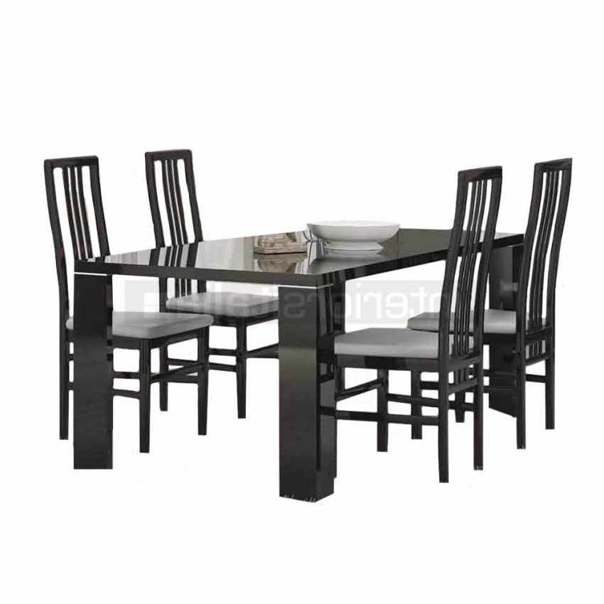 Black Gloss Dining Sets (View 14 of 20)