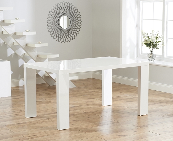 Buy Forde White High Gloss 150cm Dining Table The Furn Shop Pertaining To Fashionable White Gloss Dining Tables (Photo 7 of 20)