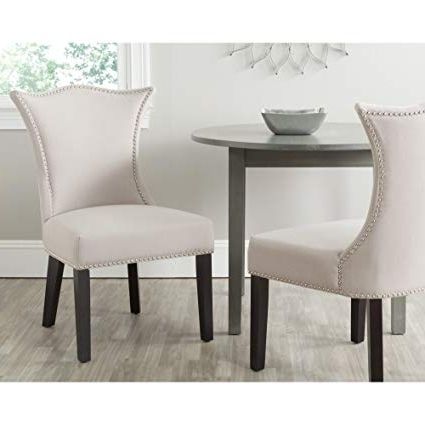 Caira Black 7 Piece Dining Sets With Upholstered Side Chairs With Widely Used Amazon – Safavieh Mercer Collection Ciara Side Chair, Taupe, Set (View 4 of 20)