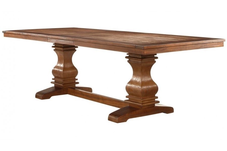 Caira Extension Pedestal Dining Tables Intended For Preferred Marie Louise Rectangular Trestle Dining Tablehomelegance (Photo 4 of 20)