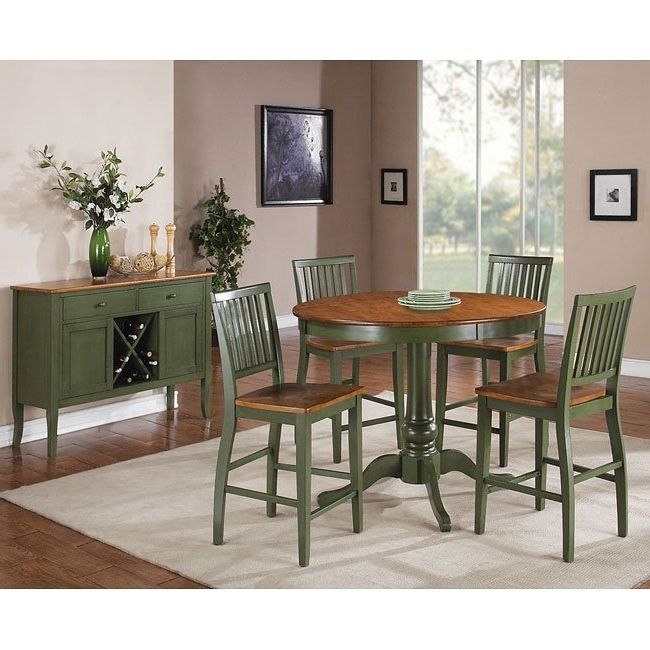 Candice Ii 6 Piece Extension Rectangle Dining Sets In Trendy Candice Round Counter Height Dining Set (oak / Green) Steve Silver (View 16 of 20)