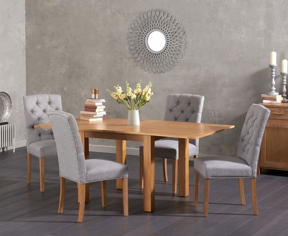 Candice Ii Extension Rectangle Dining Tables Throughout Recent Somerset 90cm Flip Top Oak Dining Table With Candice Fabric Chairs (Photo 13 of 20)