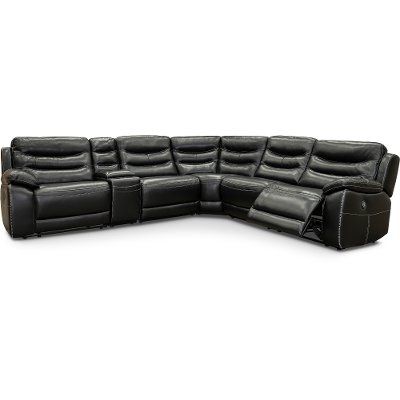 Charcoal Gray 5 Piece Power Reclining Sectional Sofa – Shawn (View 14 of 15)