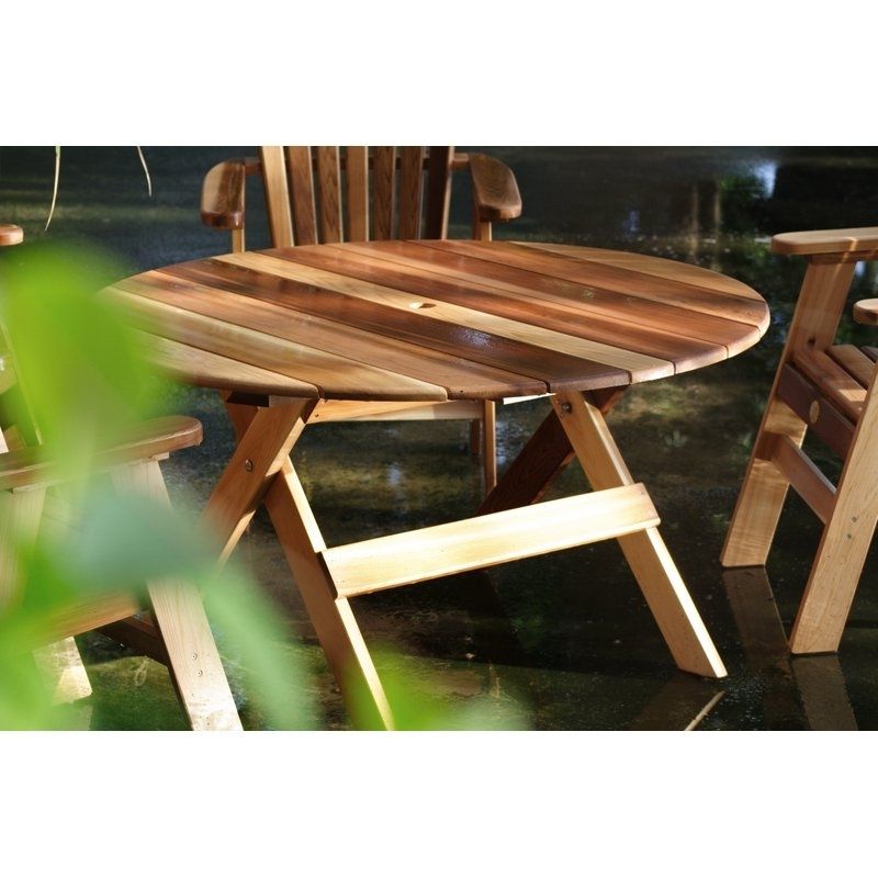Charlton Home Macie Round Wooden Dining Table (View 4 of 20)