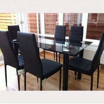 Cheap 6 Chairs Dining Table Set Modern Classic 6 Seater Luxury Glass With Regard To Favorite 6 Seater Glass Dining Table Sets (View 6 of 20)