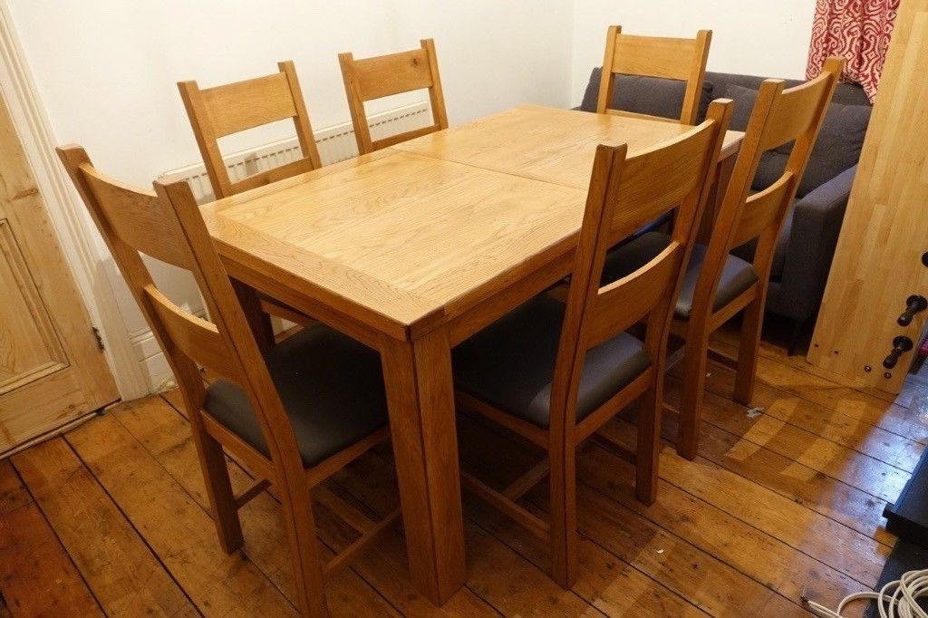 Chiltern Oak Extending Dining Table With 6 Chairs (View 4 of 20)