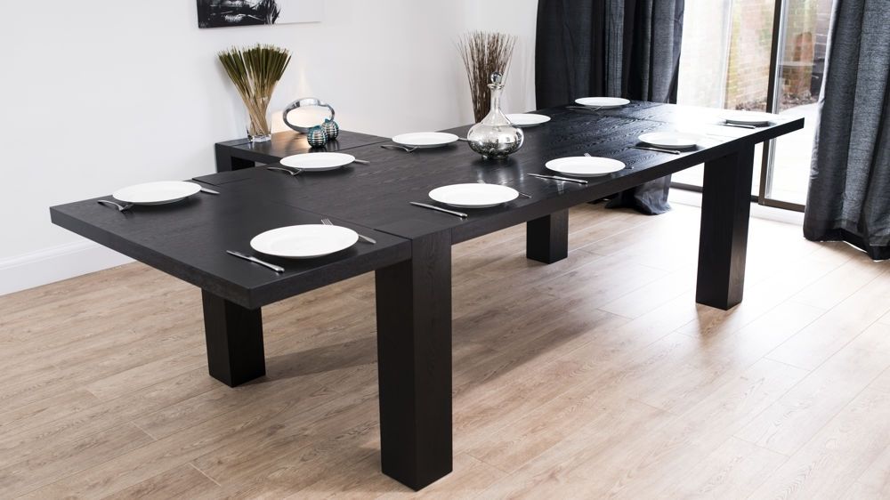 20 Collection of Black Extending Dining Tables