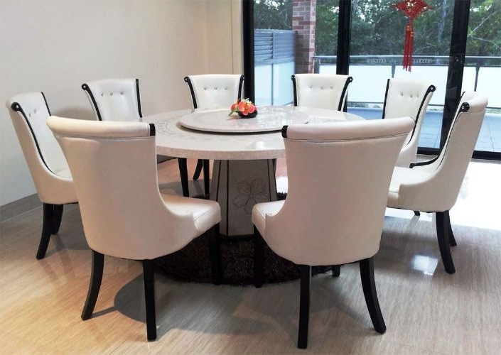 Circle Dining Tables Throughout Most Popular Top 5 Gorgeous White Marble Round Dining Tables (Photo 1 of 20)