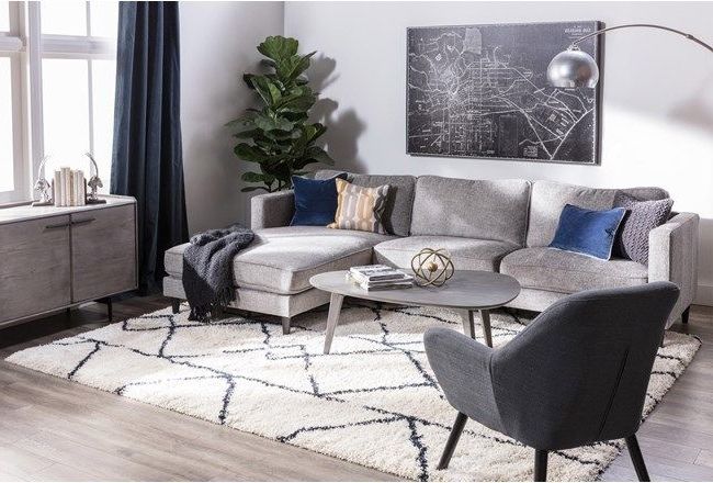 Cosmos Grey 2 Piece Sectional W/raf Chaise (Photo 8 of 15)