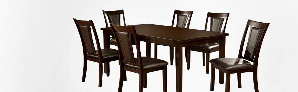 Crawford 7 Piece Rectangle Dining Sets Throughout Recent Amazon – Furniture Of America Simone 7 Piece Contemporary Dining (View 17 of 20)