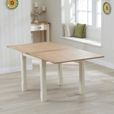 Cream And Wood Dining Tables For 2017 Sandiego Oak And Cream 90cm Dining Table With 4 Chairs – Robson (View 18 of 20)