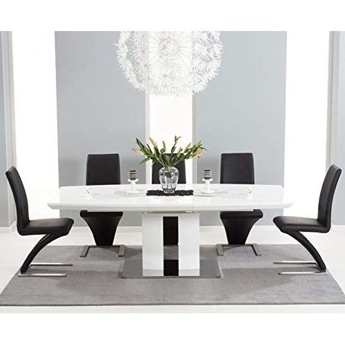 Current High Gloss Dining Table And Chairs Set: Amazon.co (View 12 of 20)