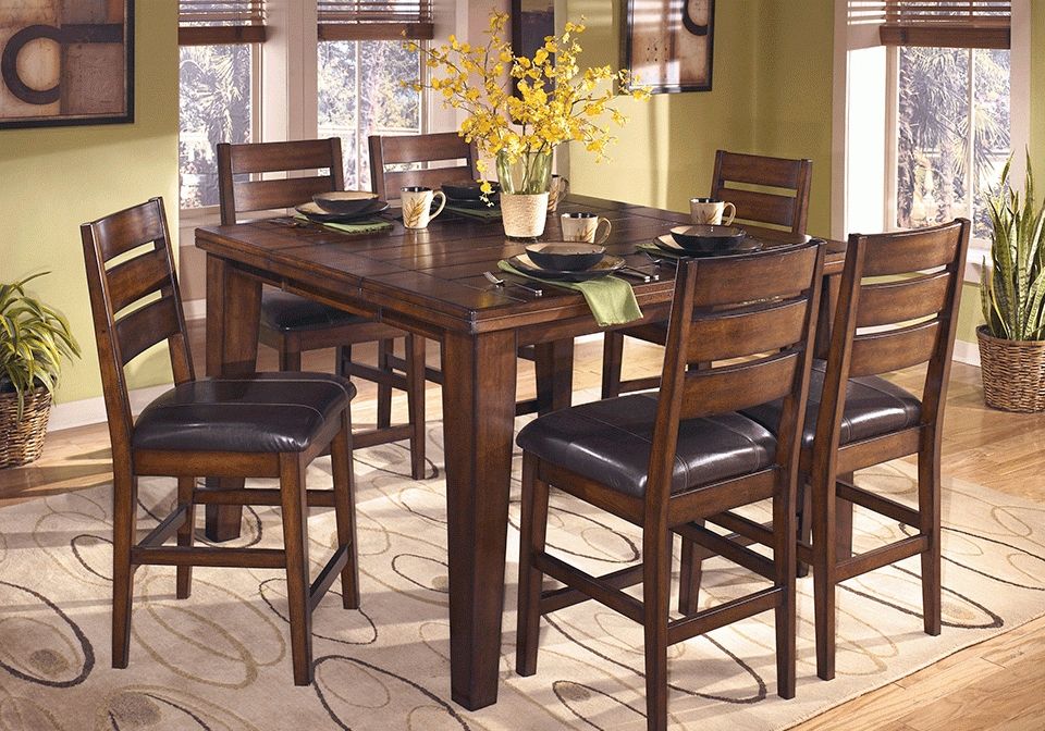 Current Larchmont Square Counter Height Dining Table And 6 Chairs With Dining Tables With 6 Chairs (View 10 of 20)