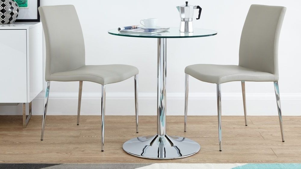 Current Modern Round Glass And Chrome Table (Photo 5 of 20)