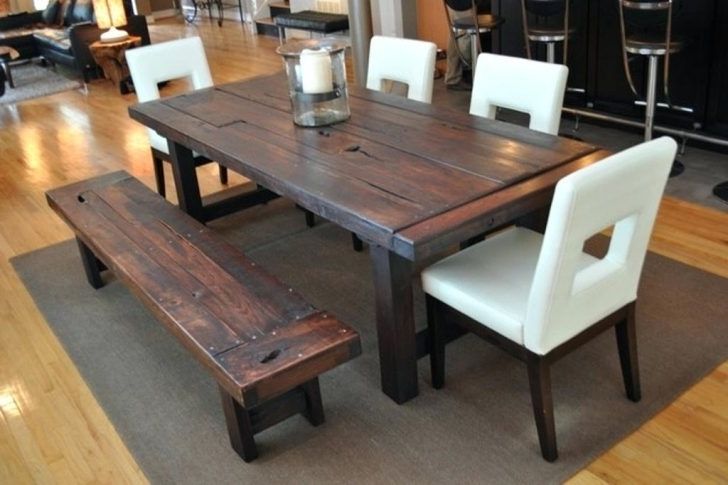 Dark Wood Dining Table Gorgeous Small Room Sets With White Chairs D Intended For Favorite Solid Dark Wood Dining Tables (View 5 of 20)