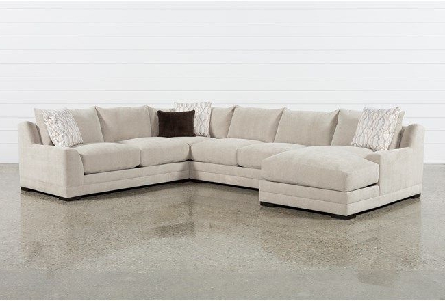 Davis 4 Piece Sectional W/laf Chaise, Beige, Sofas Intended For Trendy Aspen 2 Piece Sleeper Sectionals With Laf Chaise (View 5 of 15)