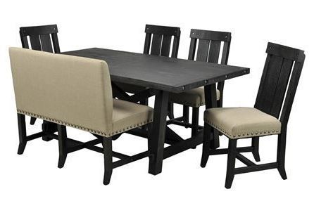 Featured Photo of The Best Jaxon 7 Piece Rectangle Dining Sets with Upholstered Chairs