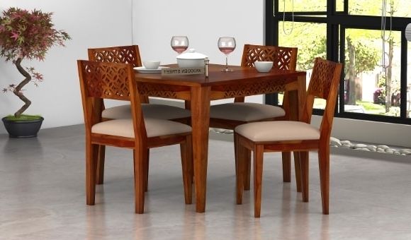 Dining Table Sets: Buy Wooden Dining Table Set Online @ Low Price Regarding Widely Used Dining Tables Sets (View 3 of 20)