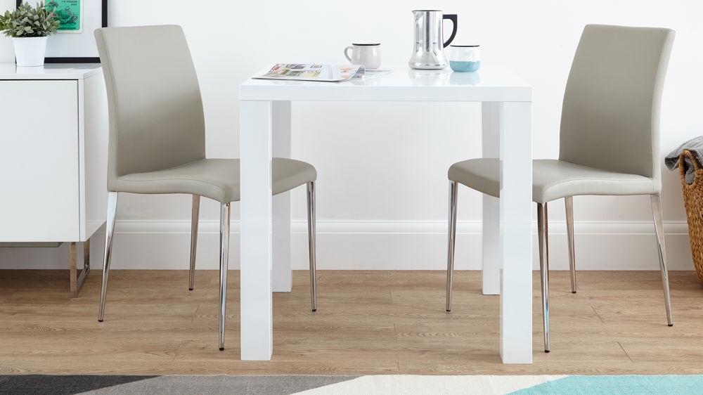 Dining Tables: Extaordinary White Square Extending Dining Table Intended For Trendy White Square Extending Dining Tables (Photo 2 of 20)