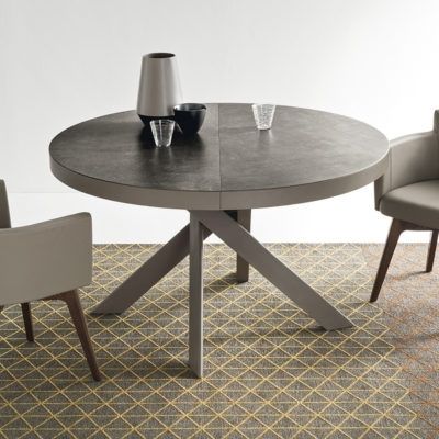 Extended Round Dining Tables Within Most Recent Calligaris Tivoli Round Extending Dining Table – Ceramic Top (Photo 1 of 20)