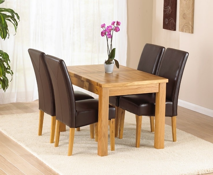 Extending Oak Dining Tables For Favorite Rustique 120cm Solid Oak Extending Dining Table (120cm – 160cm (View 20 of 20)