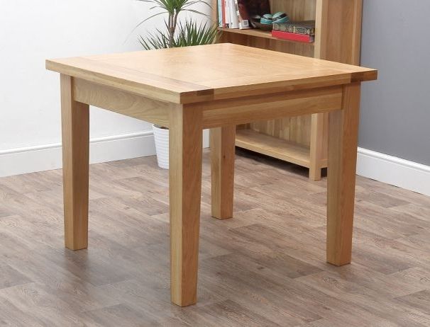 Famous Denver Square Oak 90cm Dining Table In Square Oak Dining Tables (Photo 1 of 20)
