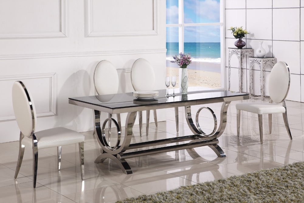 Famous Dining Table Marble And Chair Cheap Modern Dining Tables 6 Chairs In Inside Glass Dining Tables 6 Chairs (Photo 15 of 20)