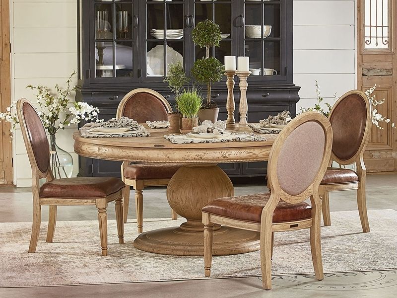 Farmhouse Top Tier Round Pedestal Tablemagnolia Home Within Current Magnolia Home Top Tier Round Dining Tables (View 4 of 20)