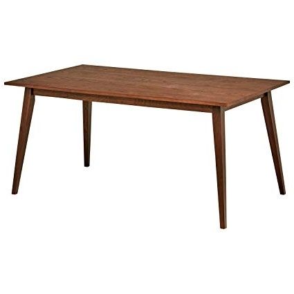 Fashionable Amazon – Rivet Mid Century Modern Oak Dining Table, 63" W Throughout Oak Dining Furniture (View 17 of 20)