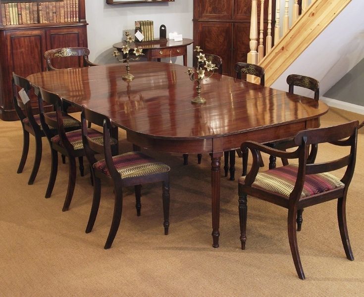 Fashionable Antique Mahogany Dining Table, Wide Dining Table, D End Dining Table Pertaining To Mahogany Dining Tables And 4 Chairs (View 12 of 20)
